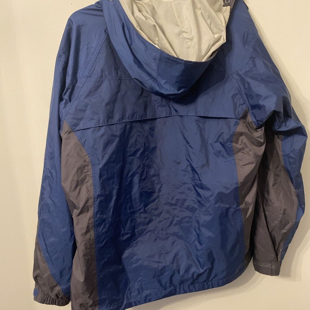 Columbia Jacket Mens Medium Blue Packable Hooded Windbreaker Rain Full Zip - Picture 10 of 11